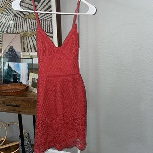 Abercrombie Mauve Red Dress Size Medium Petite